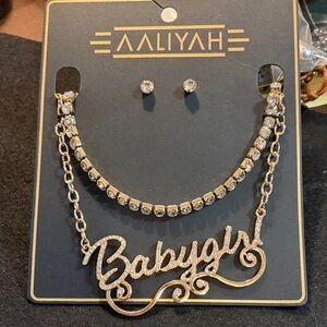 Aaliyah Gold and Silver Babygirl Necklace Set